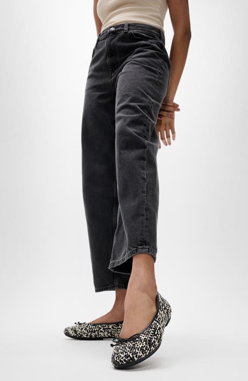 Fitflop Delicato Woven Mary Jane Flat In Black/ivory Mix