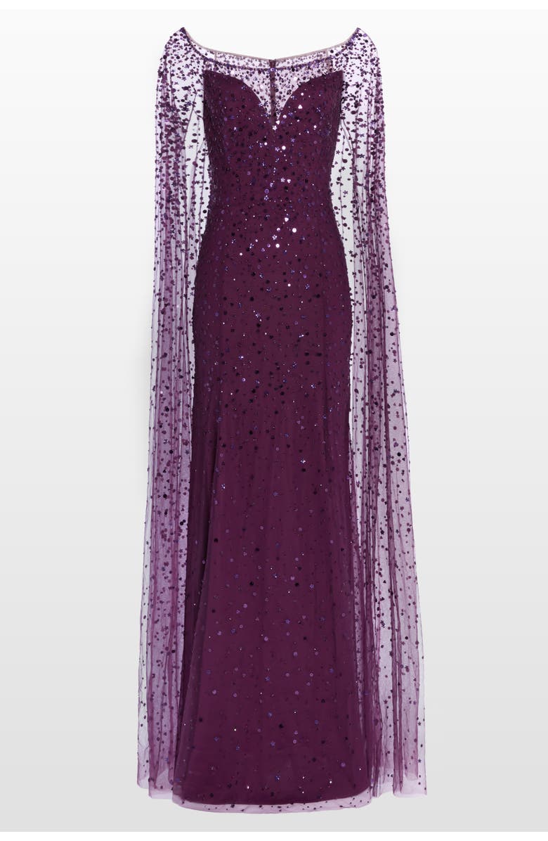 Jenny Packham Roman Dress, Main, color, Purple Muscadine