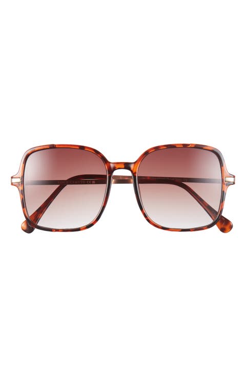 124mm Gradient Oversize Square Sunglasses