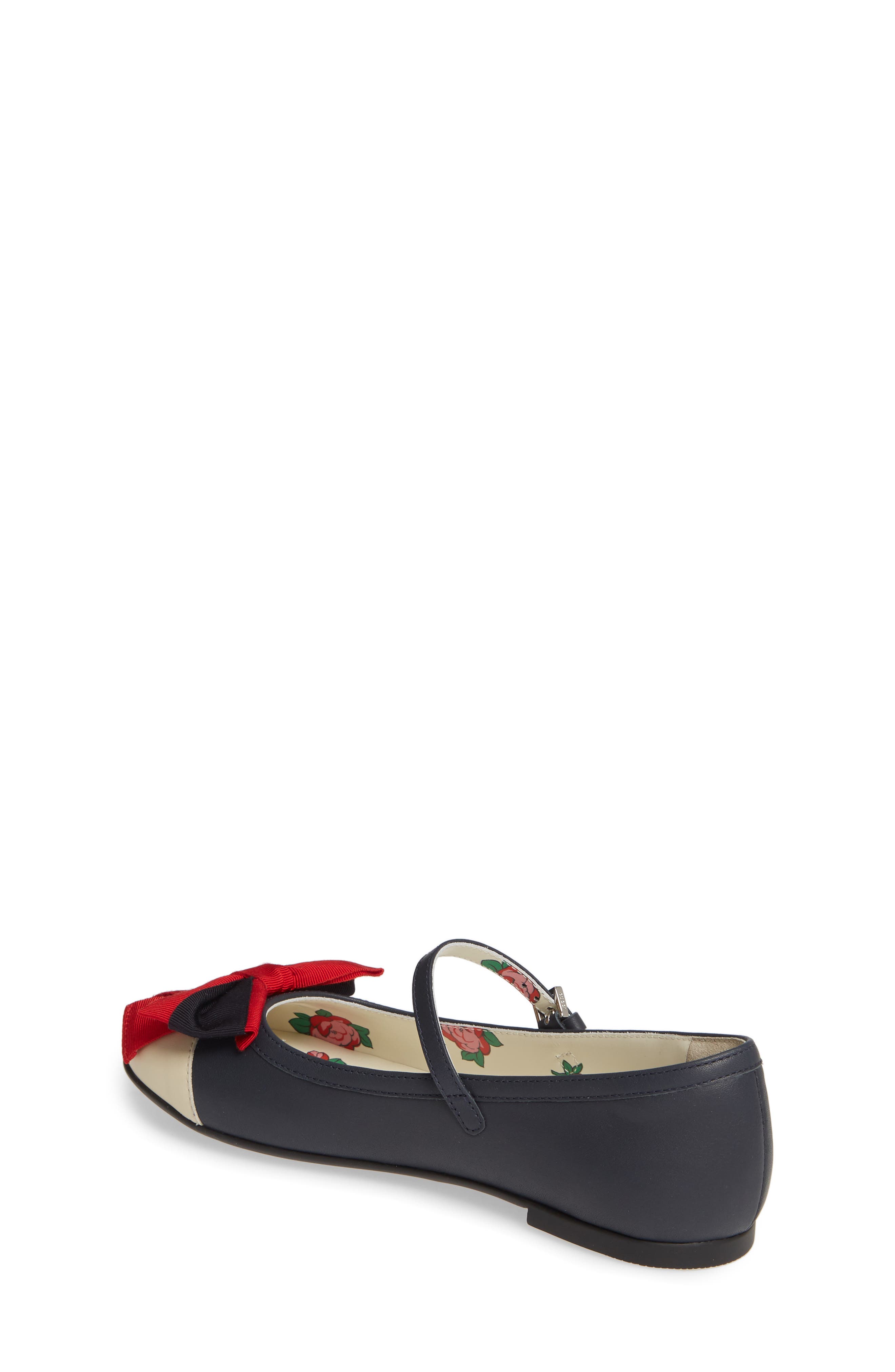 Gucci Web Bow Mary Jane Flat, Alternate, color, 