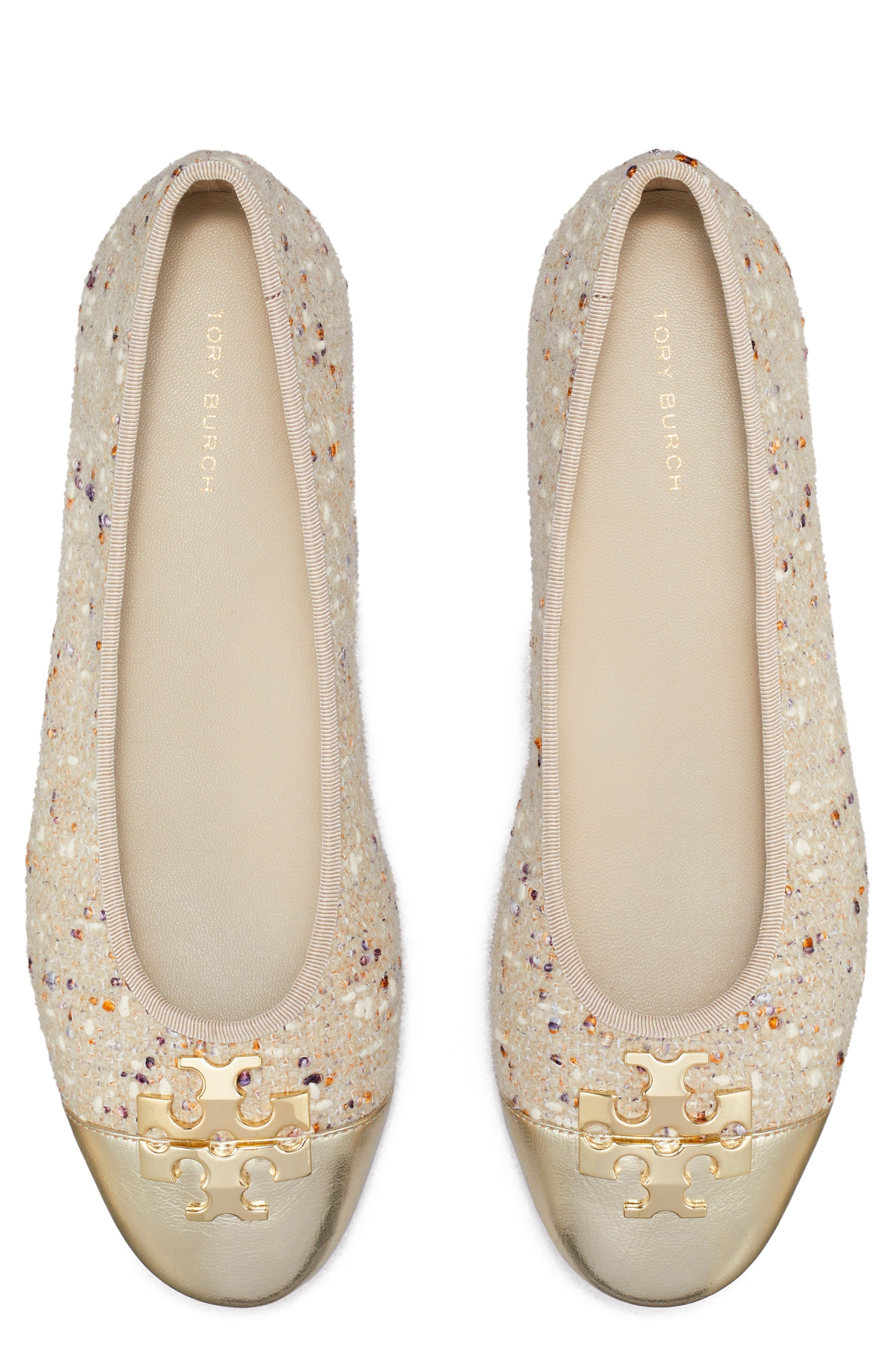 Charlie Ballet Flat, Alternate, color, LIGHT GRAY MULTI / GOLD