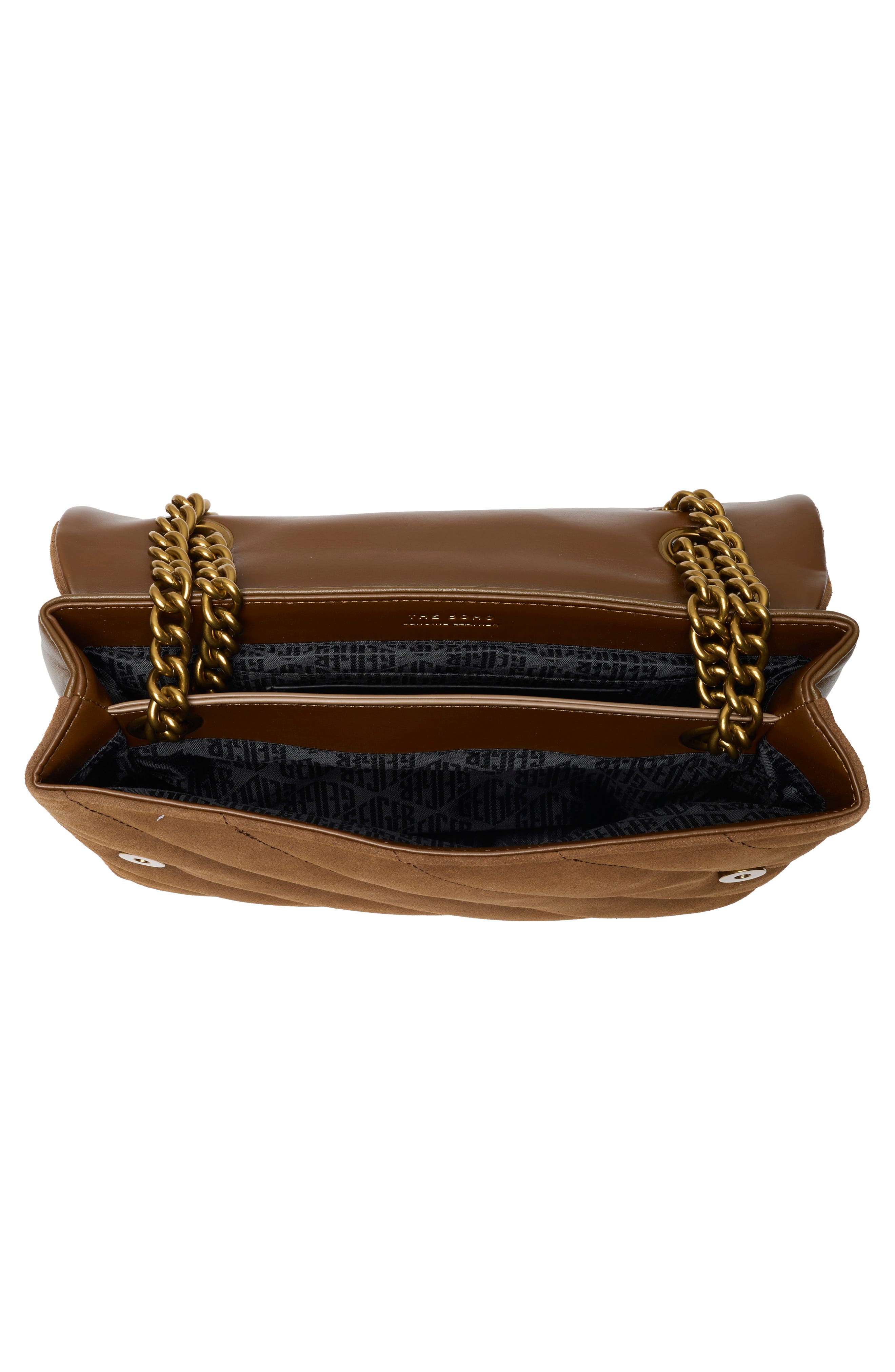 Large Soho Quilted Leather Shoulder Bag, Alternate, color, BROWN