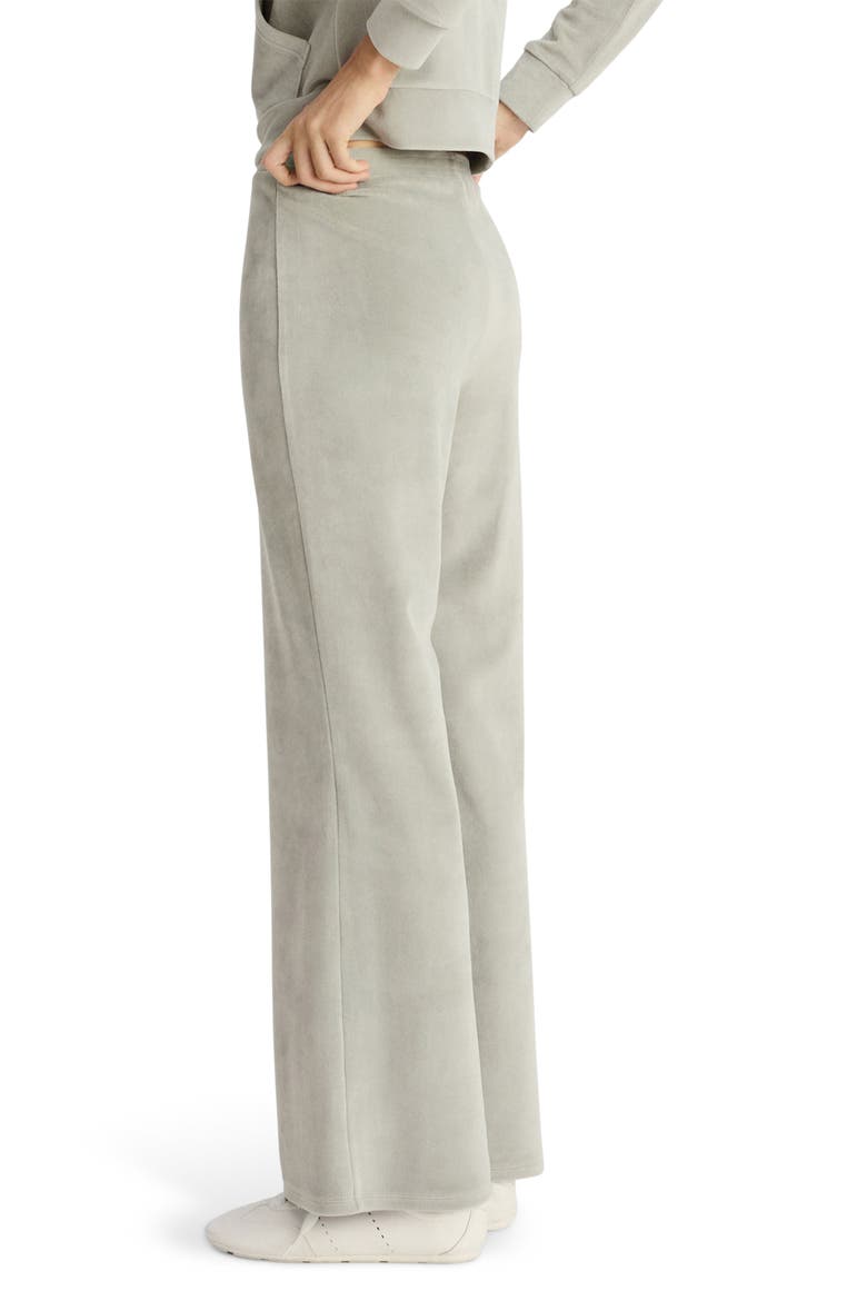 Stretch Velour Pants, Alternate, color, AQUA GREEN