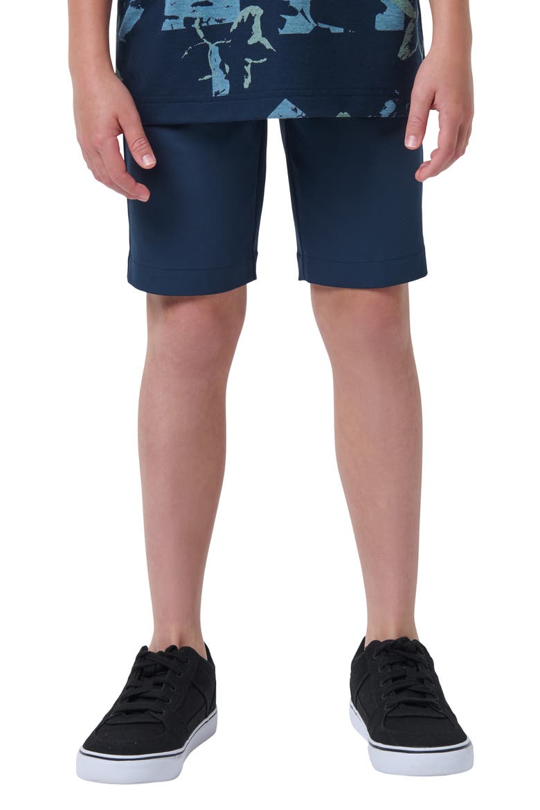 Kids' Wanderlust Flat Front Stretch Shorts, Main, color, MOOD INDIGO