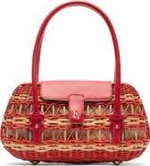 Frances Valentine Tweety Basket Wicker & Leather Handbag