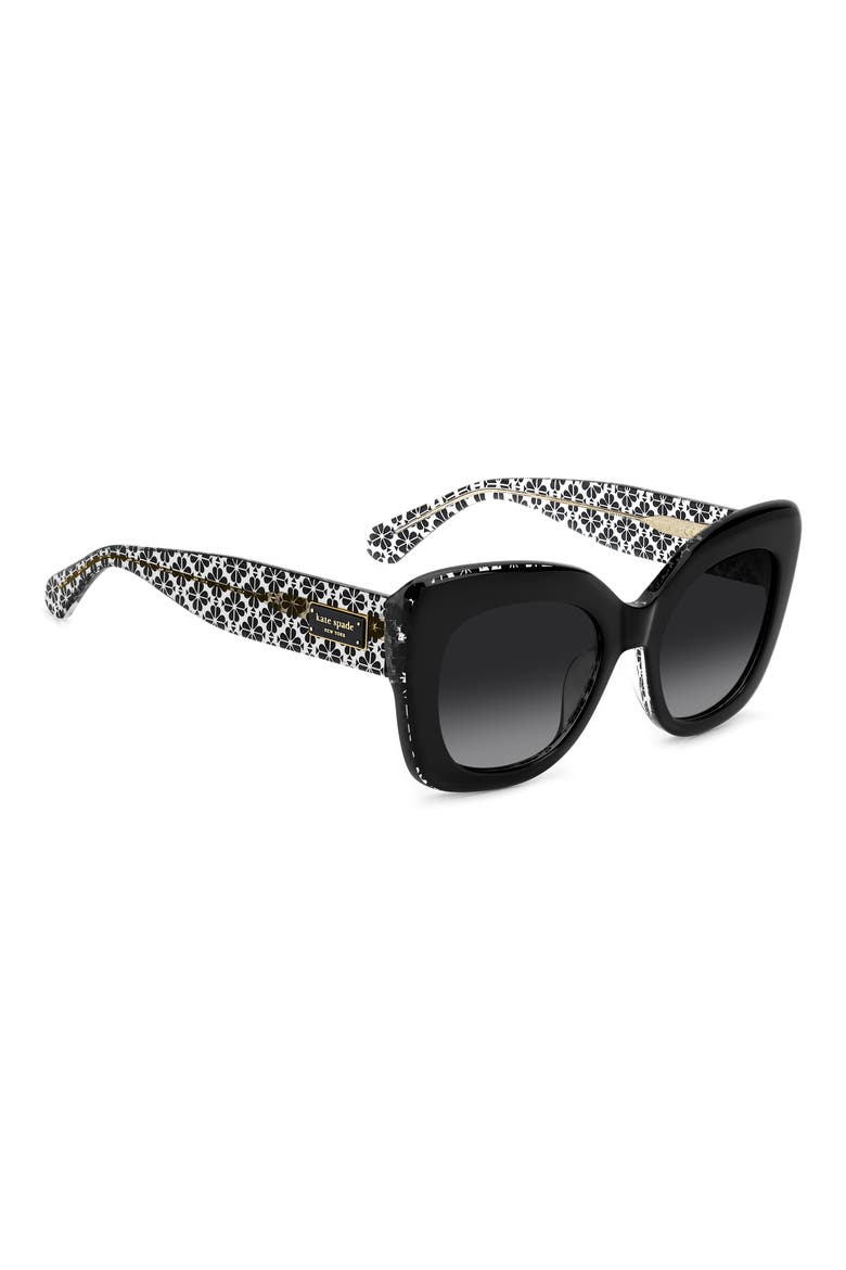 kalie 52mm gradient square sunglasses, Alternate, color, BLACK/ DARK GREY SF
