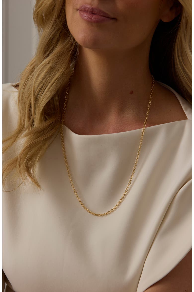 18k Gold Rollo Chain Necklace, Alternate, color, YELLOW
