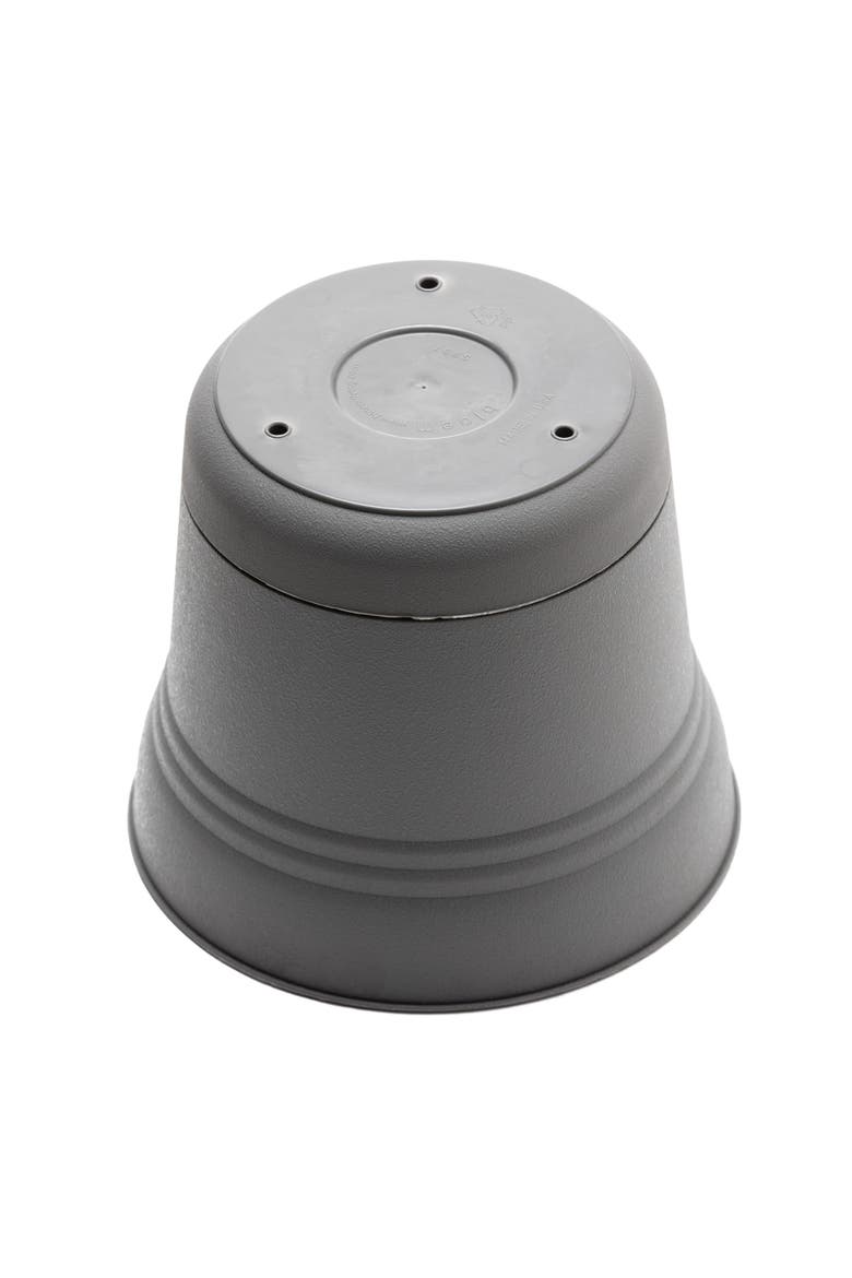 12 Inch Saturn Round Planter With Saucer Tray, Alternate, color, Gray