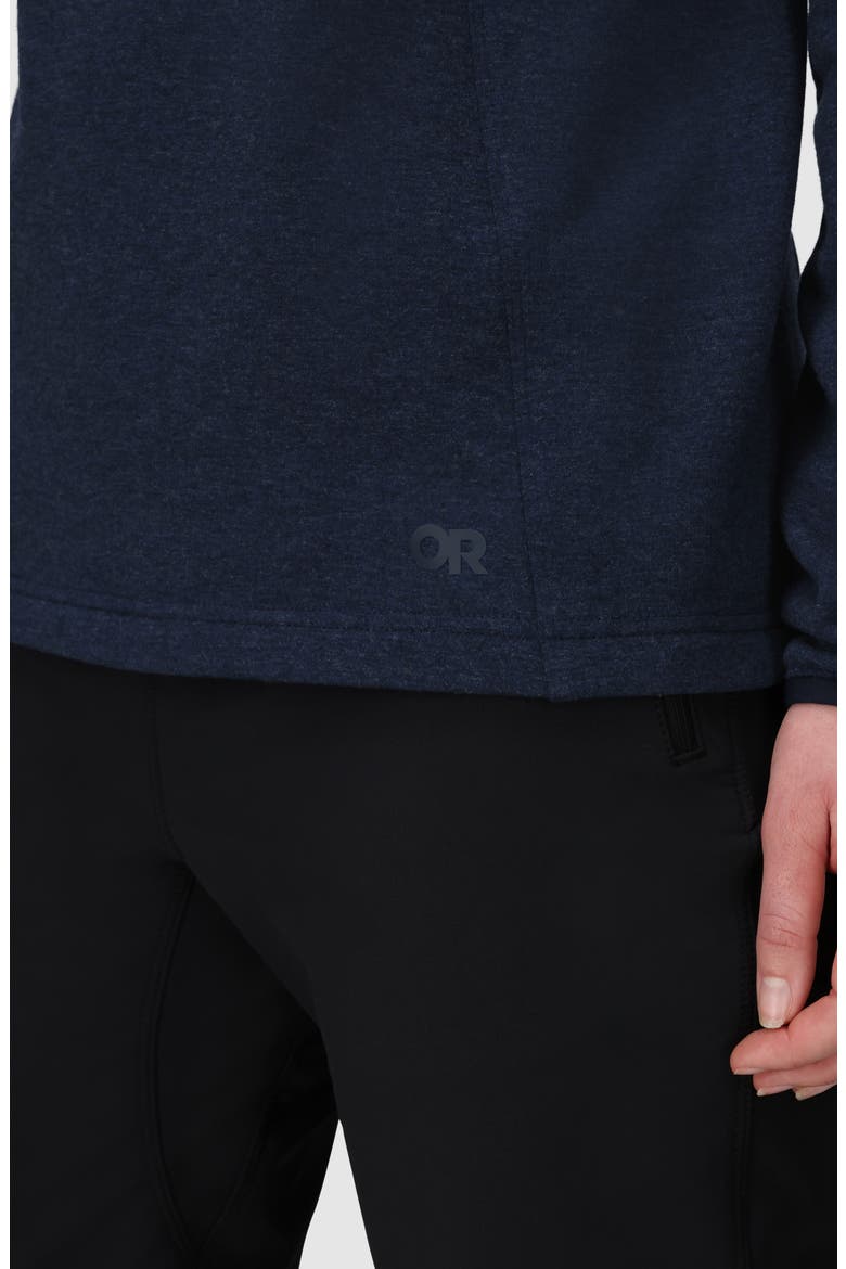 Crescent Fleece Half Zip Pullover, Alternate, color, DARK NAVY