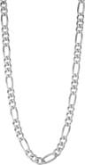 FZN Sterling Silver Figaro Chain Necklace
