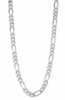 FZN Sterling Silver Figaro Chain Necklace
