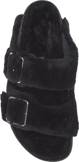Arizona Big Buckle Genuine Shearling Sandal