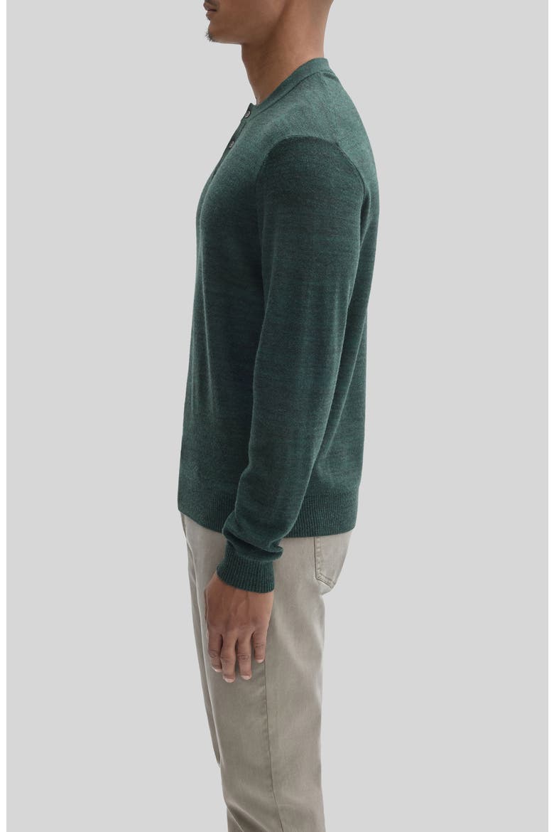 Aranda Merino Wool Henley Sweater, Alternate, color, FOREST RIVER
