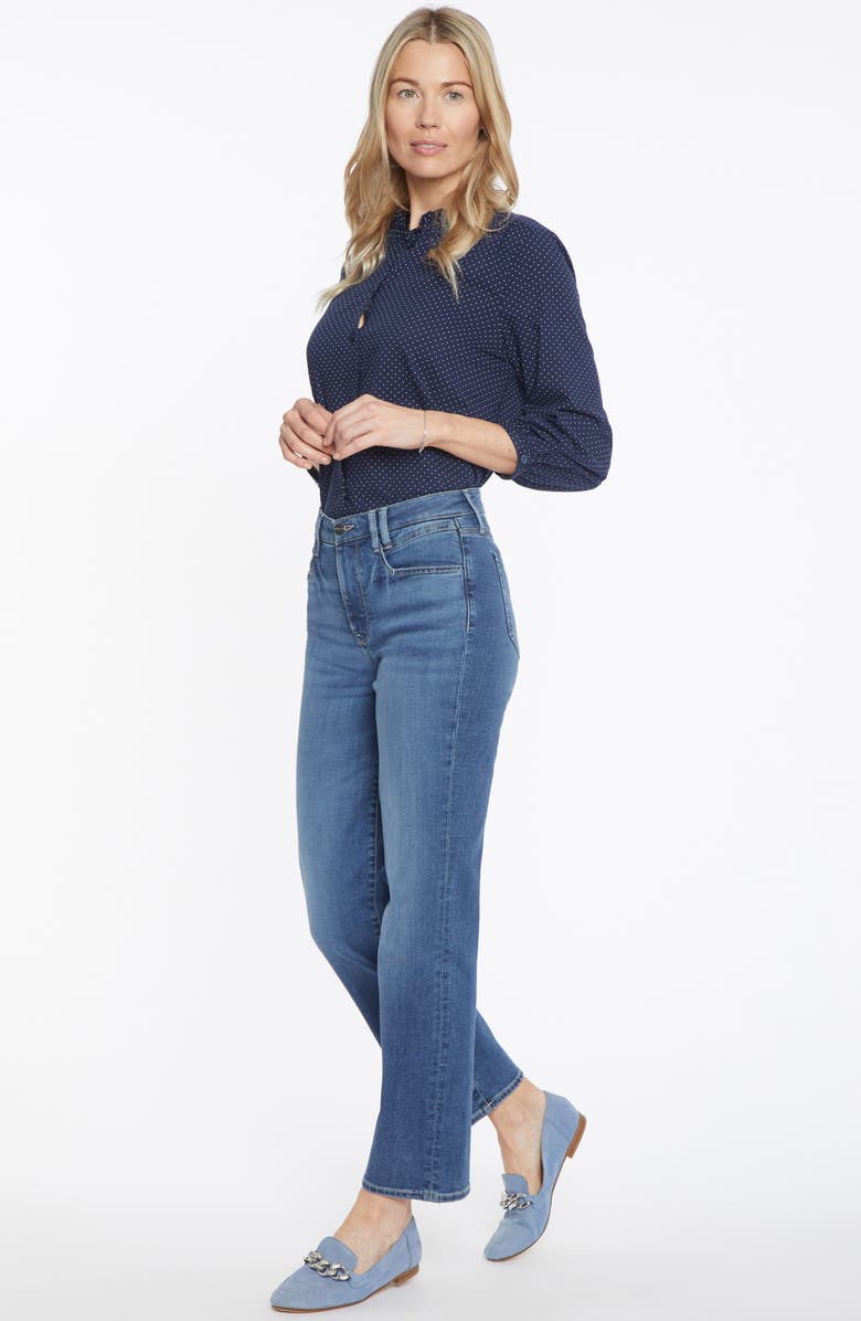 NYDJ High Waist Ankle Relaxed Straight Leg Jeans, Alternate, color, 