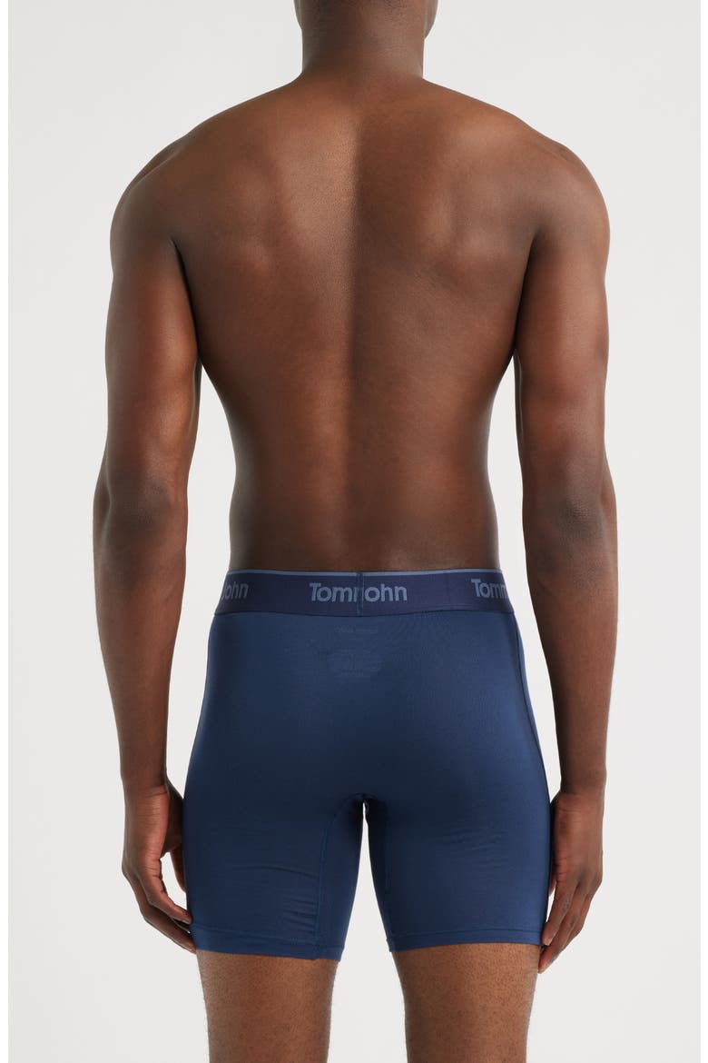 3-Pack Second Skin 6-Inch Stretch Modal Boxer Briefs, Alternate, color, FOUR LEAF CLOVER DRESS BLUES