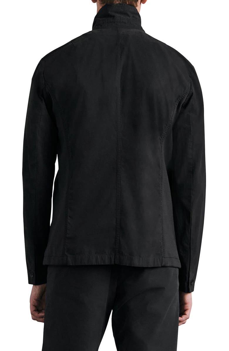 rag & bone Prospect Peached Cotton Jacket, Alternate, color, Black