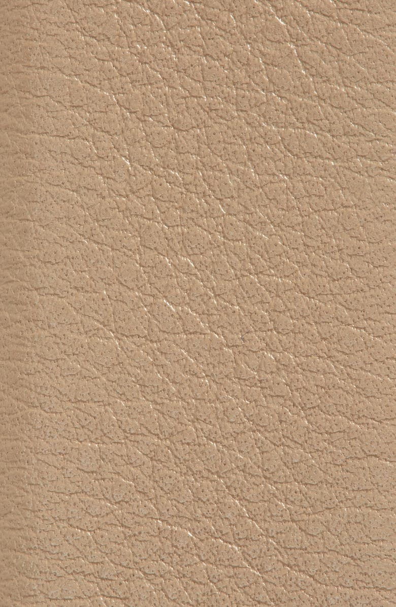 Saint Laurent Laque YSL Monogram Leather Belt, Alternate, color, Dark Beige