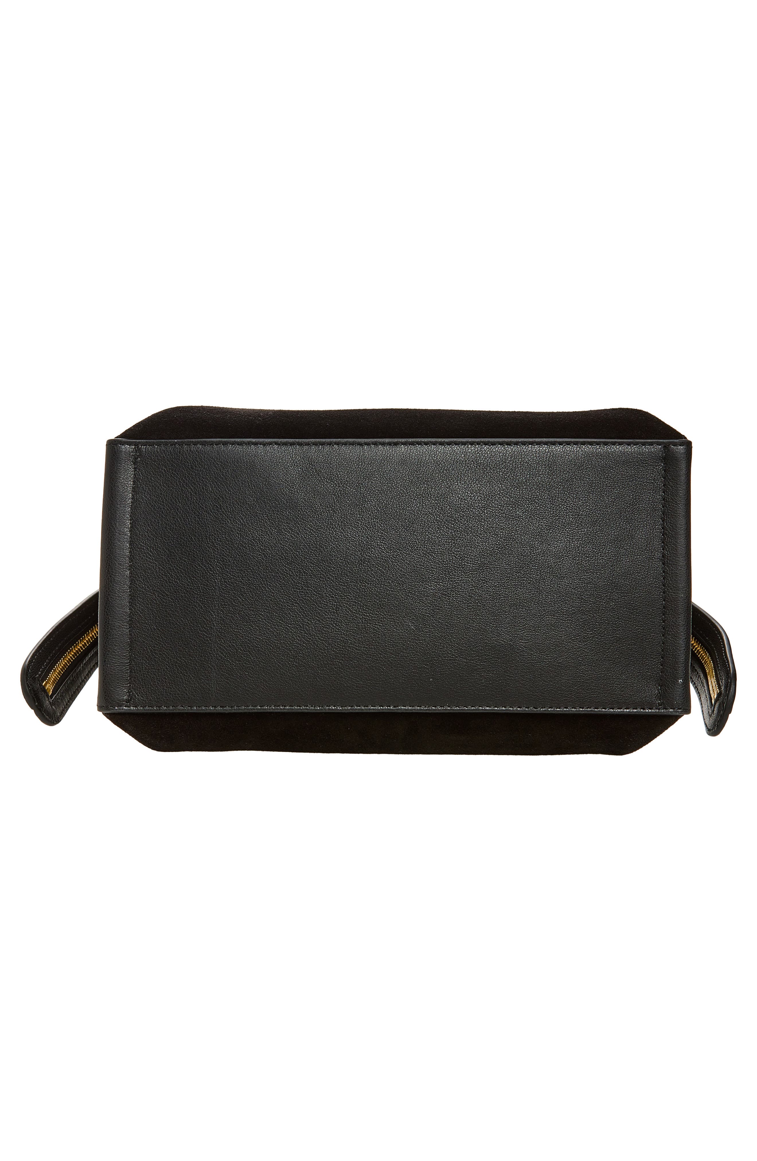 Ida Suede Top Handle Bag, Alternate, color, BLACK SUEDE / BLACK