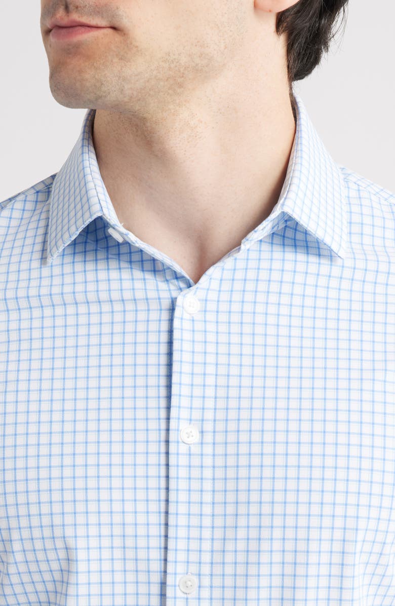 Mizzen+Main Leeward Trim Fit Check Button-Up Shirt, Alternate, color, Provence Logan Plaid