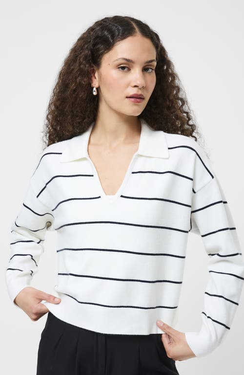 French Connection Sloane Stripe Pullover In White