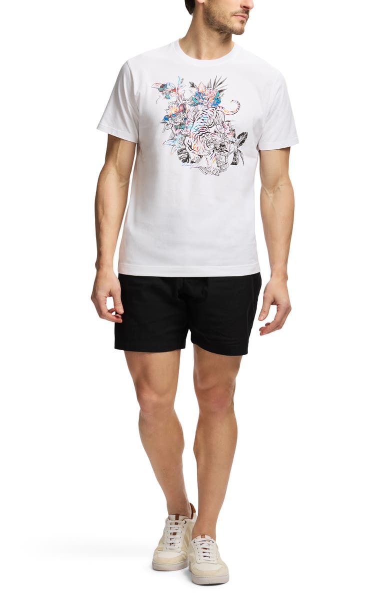 Robert Graham Jungle Tiger Knit Graphic T-Shirt, Alternate, color, 
