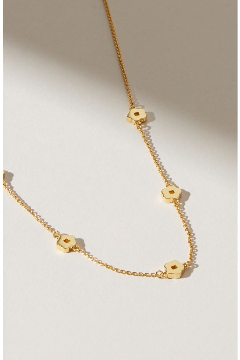 Flower Station Necklace - Rowena Necklace, Alternate, color, Gold
