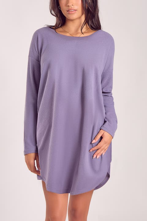 Waffle Knit Relaxed Sleep Dress