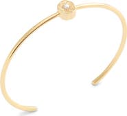 COACH Faux Pearl Tearose Thin Cuff Bracelet