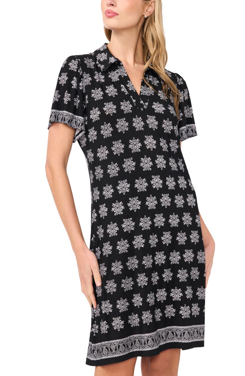 CeCe Print Polo Dress, Alternate, color,
