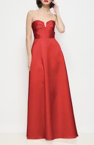 Dessy Collection Veronica Strapless Satin Gown