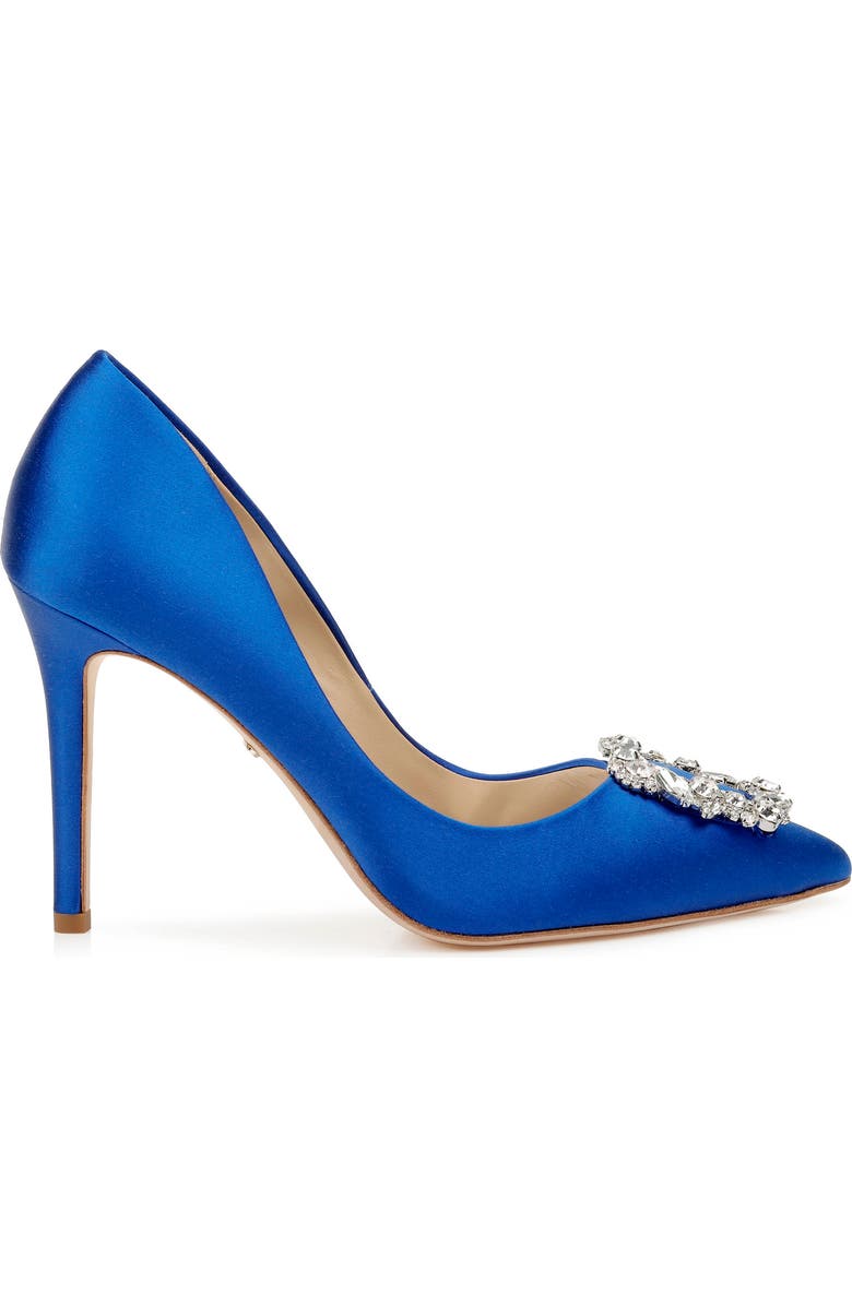 Badgley Mischka Collection Cher Crystal Embellished Pump, Alternate, color, Electric Blue