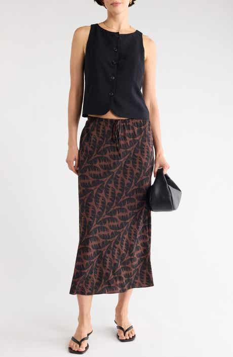 NORDSTROM RACK Drawstring Maxi Skirt