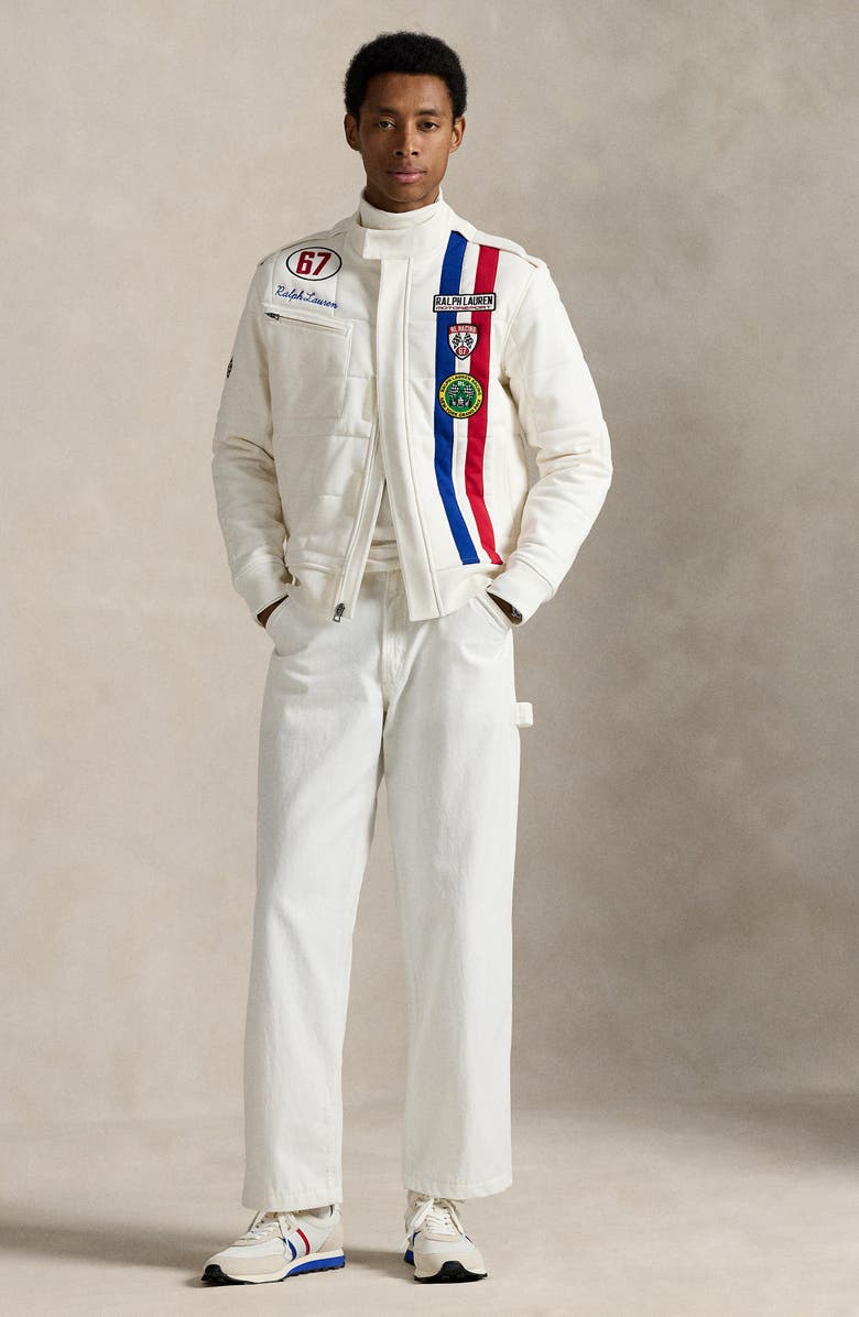 Polo Ralph Lauren Quilted Stretch Double-Knit Track Jacket, Alternate, color, 