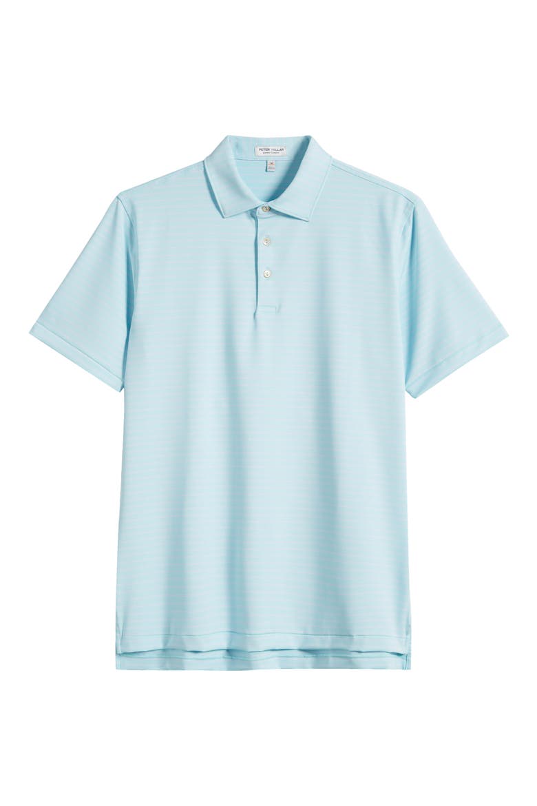 Drum Stripe Performance Golf Polo, Alternate, color, CELESTE