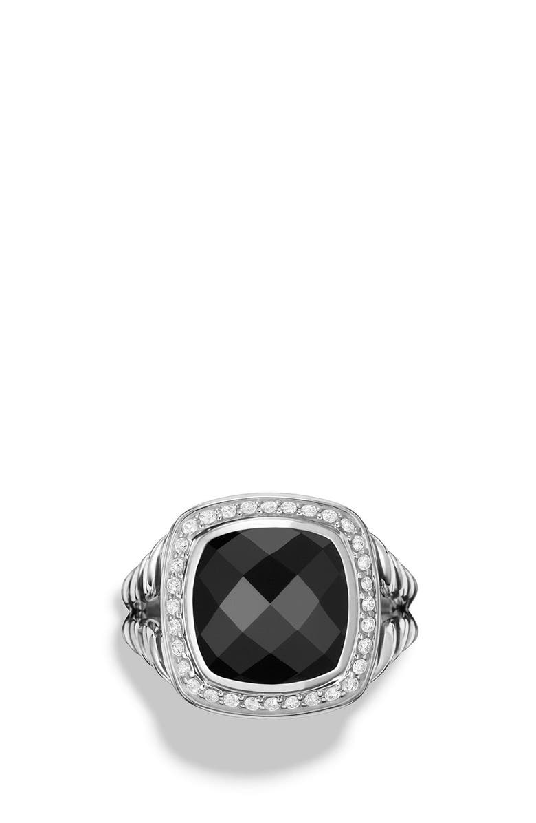 David Yurman Albion<sup>®</sup> Diamond Halo Sterling Silver Ring, Alternate, color,