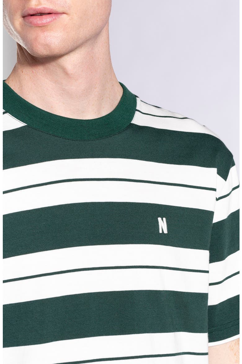 Johannes Varsity Stripe Organic Cotton T-Shirt, Alternate, color, VARSITY GREEN