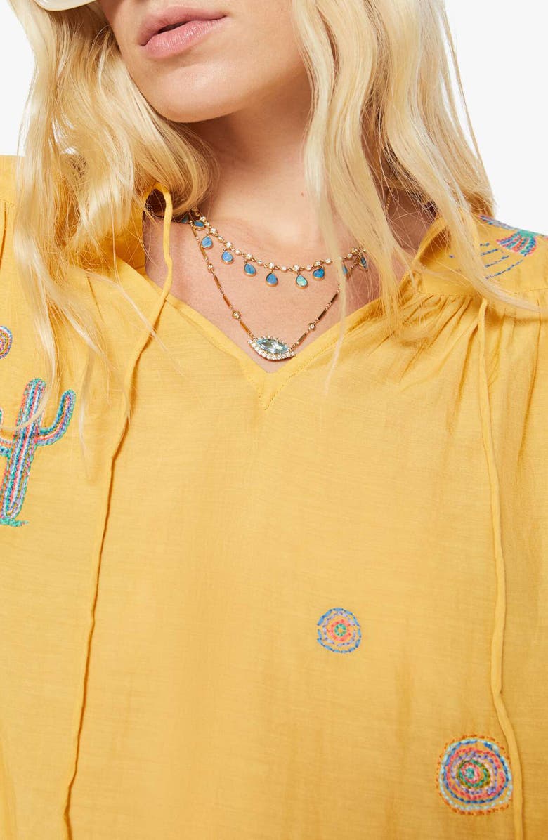 MOTHER The Breeze Yoke Top, Alternate, color, Golden Apricot