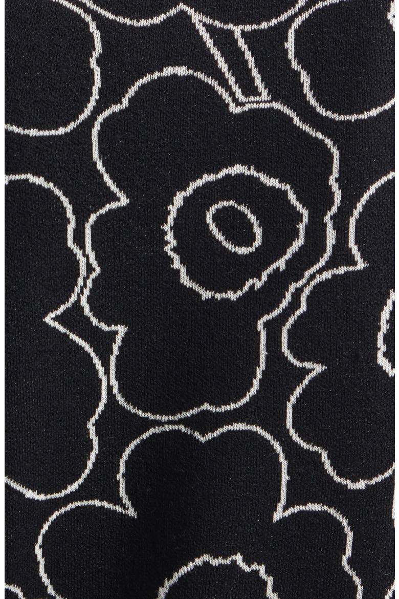Unikko Floral Cardigan, Alternate, color, BLACK OFF WHITE