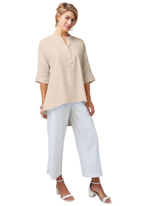 Hi-Low Linen Tunic (Plus)