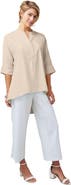 Jessica London Hi-Low Linen Tunic