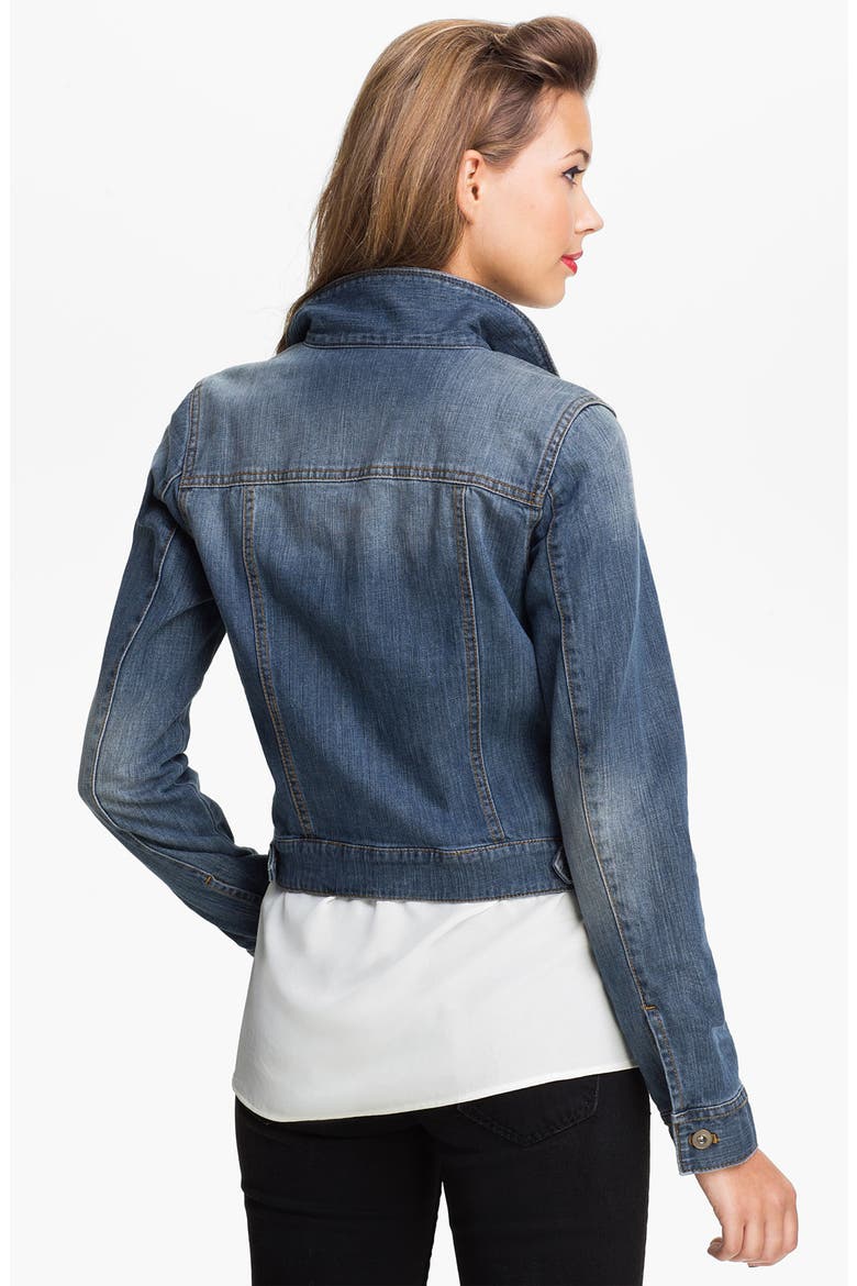 Basic Denim Jacket, Alternate, color, DARK WASH
