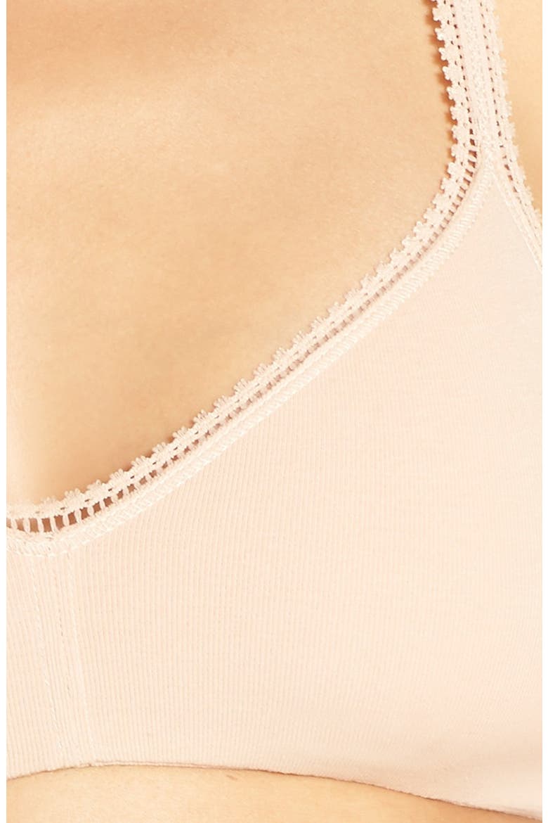 Stretch Cotton Bralette, Alternate, color, CHAMPAGNE