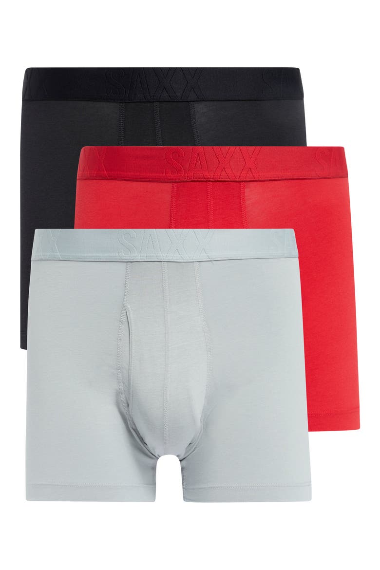 Assorted 3-Pack Undercover Boxer Briefs, Main, color, GREY/ RED/ BLACK