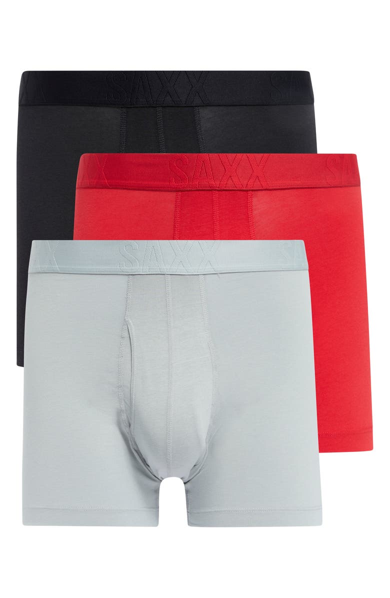 SAXX Assorted 3-Pack Undercover Boxer Briefs, Main, color, Grey/ Red/ Black