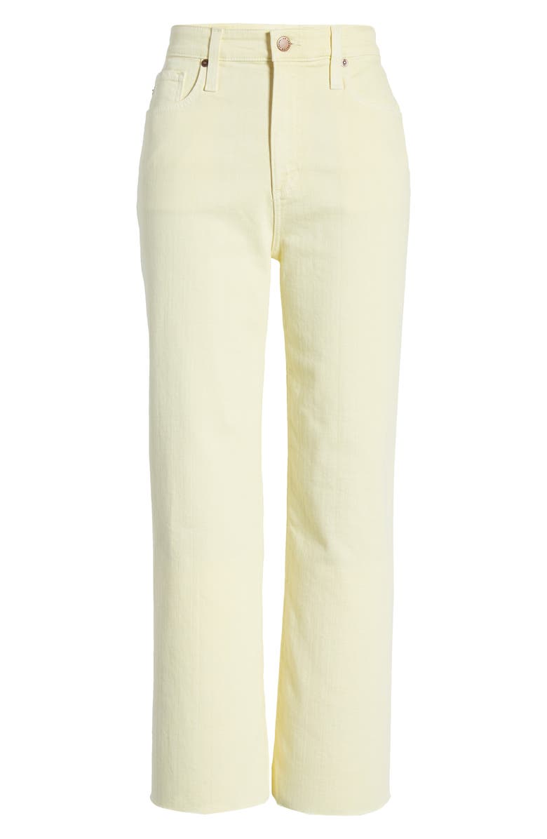 AG Etta High Waist Crop Raw Hem Wide Leg Jeans, Alternate, color, Hi White Morocc