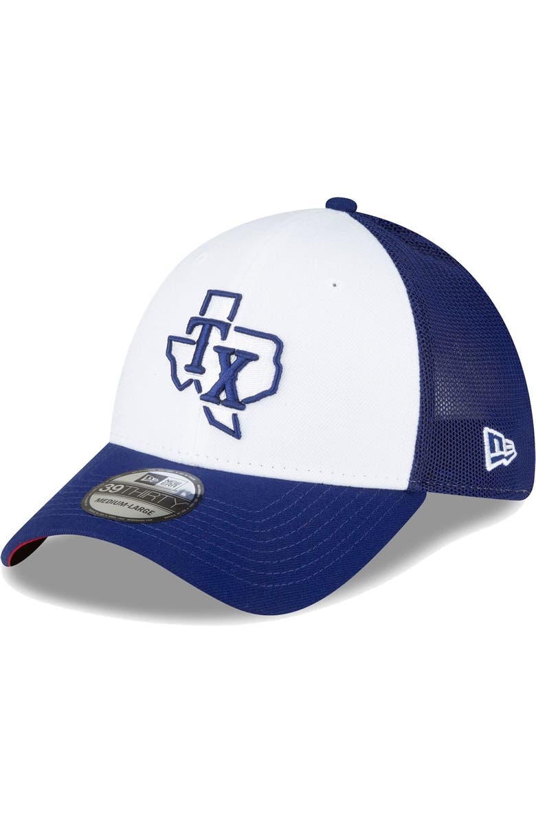 New Era Men's New Era Royal/White Texas Rangers 2023 On-Field Batting Practice 39THIRTY Flex Hat, Alternate, color,