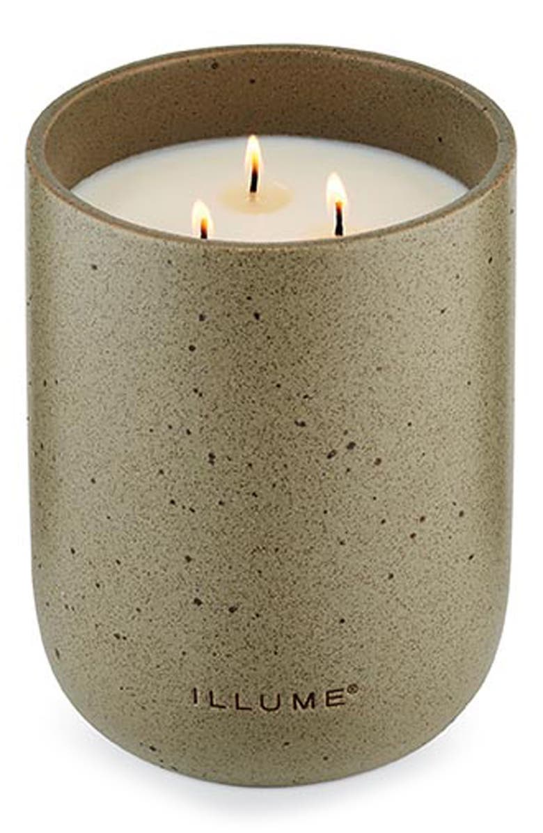 ILLUME<sup>®</sup> Elemental Eucalyptus Ylang Large Patio Ceramic Candle, Main, color, Green
