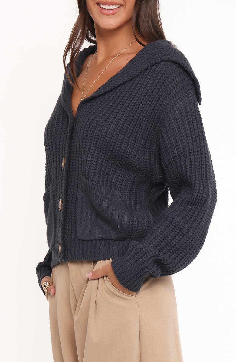 Petal & Pup Amelia Sailor Collar Cardigan, Alternate, color, Navy