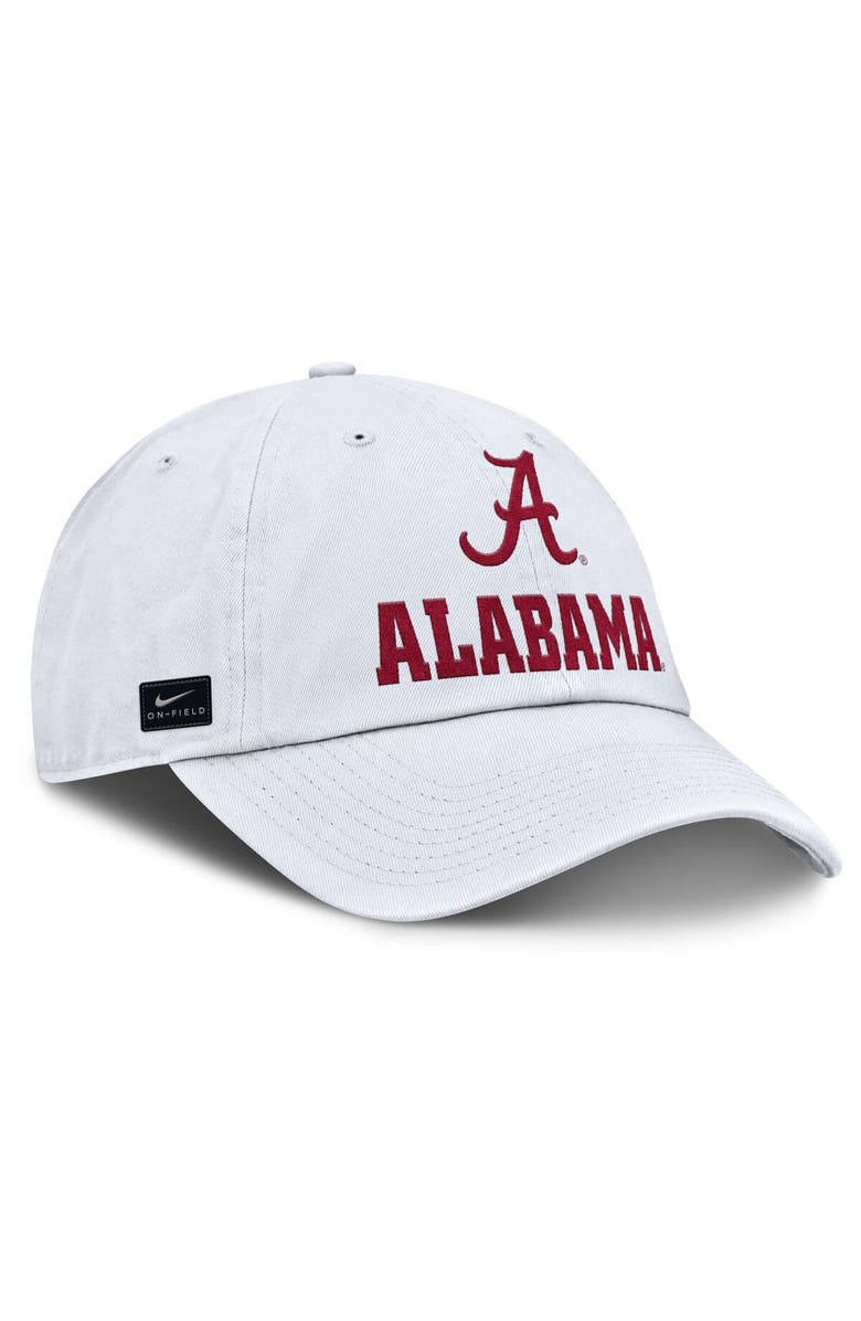 Nike Men's Nike White Alabama Crimson Tide 2025 Sideline Club Adjustable Hat, Alternate, color, 