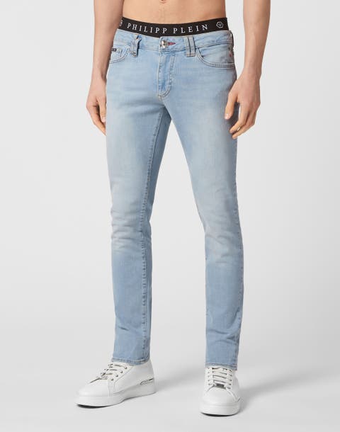 Denim Trousers Slim Fit Basic Men